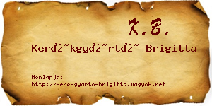 Kerékgyártó Brigitta névjegykártya