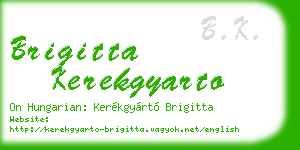 brigitta kerekgyarto business card