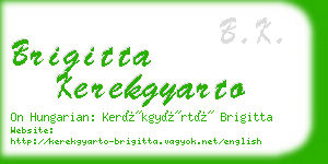 brigitta kerekgyarto business card